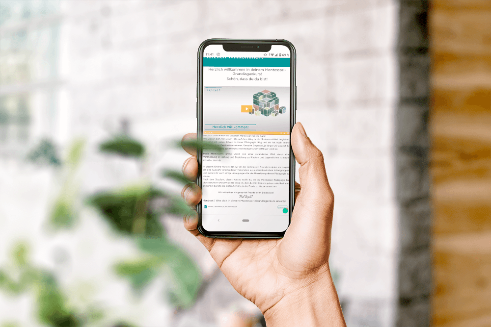 Die Montessori-Grundlagen auf dem Handy